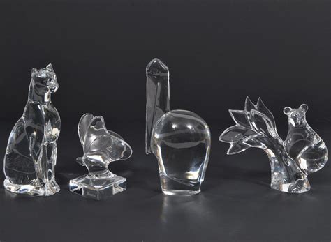 baccarat glass animals.